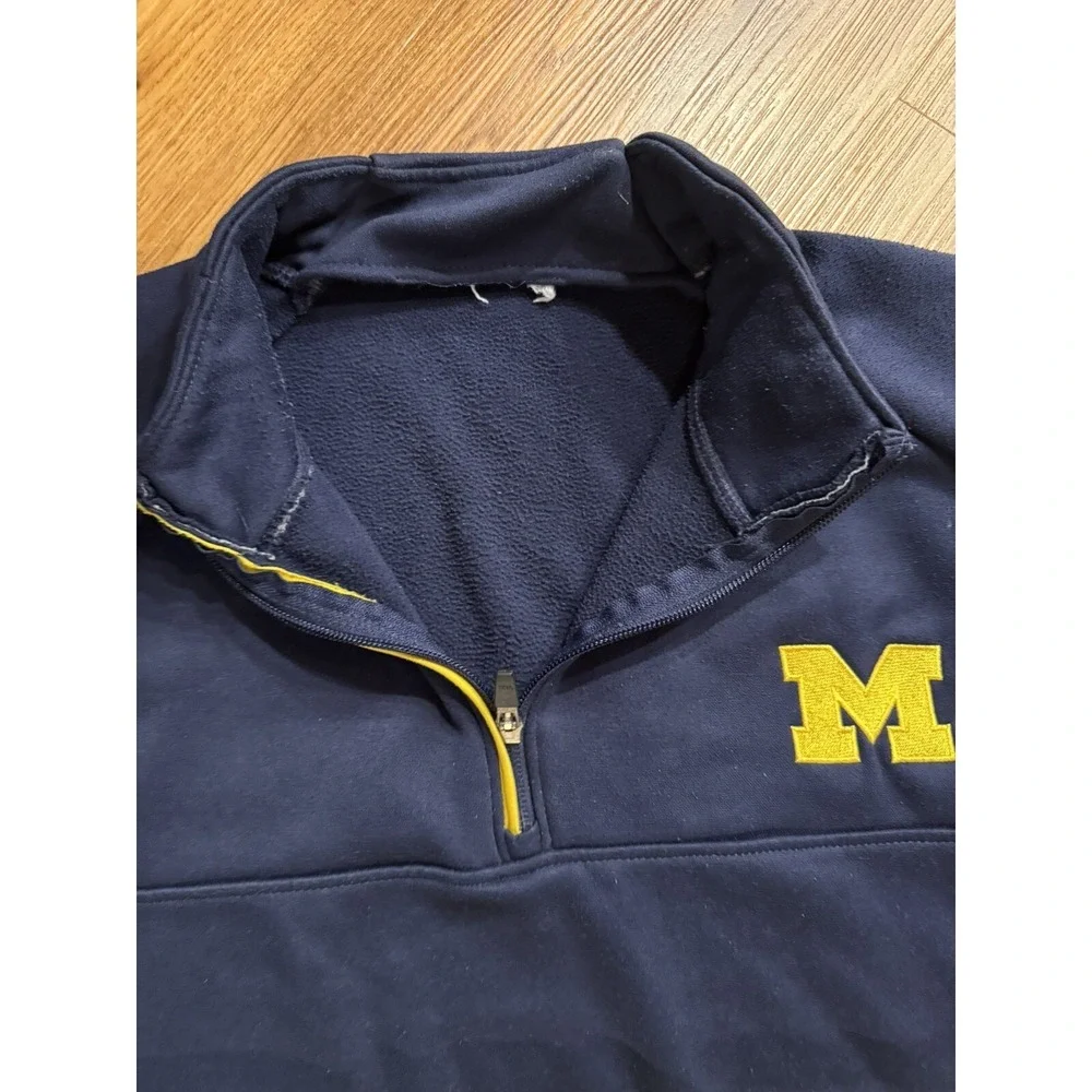 Michigan Wolverines Men's Blue Champion 1/4 Zip‎ Pullover NCAA